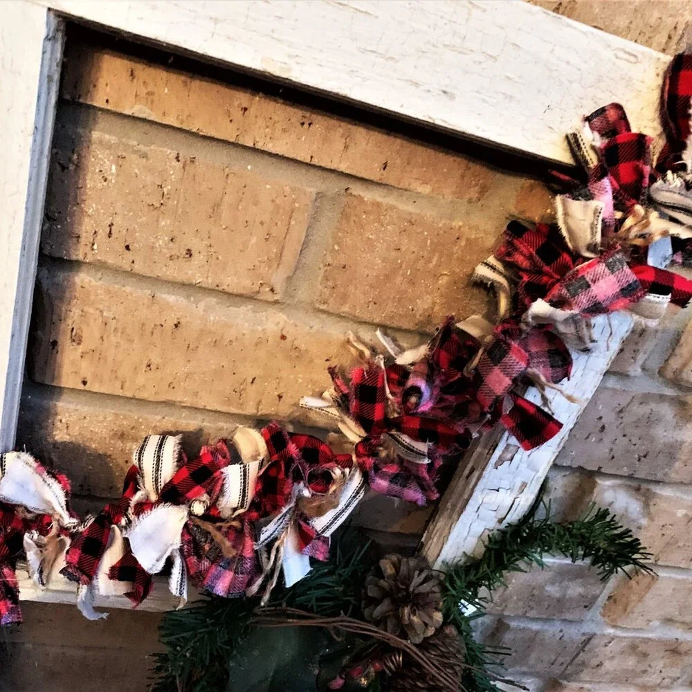 Christmas/Country 3 Foot Rag Banner